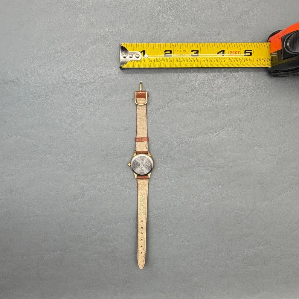 Vintage Timex 364 T Cell Sun & Moon Japan Genuine Pigskin Strap Dead Battery